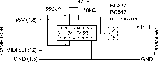 [Schematic PTT using Game Port]